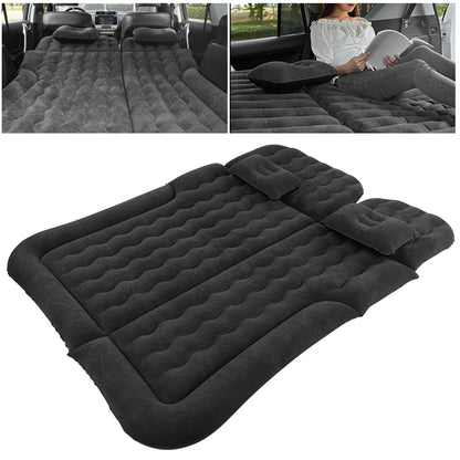 Premium Inflatable Car Travel Bed - 2-in-1 SUV Air Mattress with Soft Flocking Surface