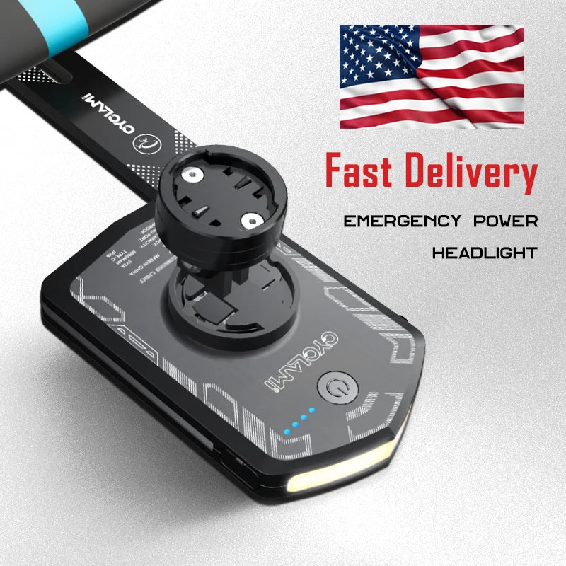 Carcader emergency power headlight device with US flag and fast delivery text