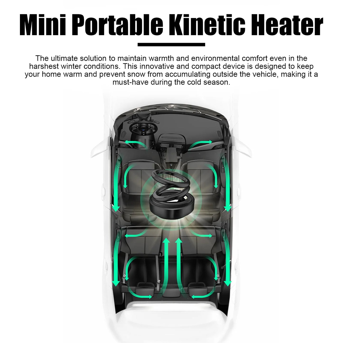 Solar Powered Car Radiator Fan - Portable Mini Vibration Heat Dissipation Cooler