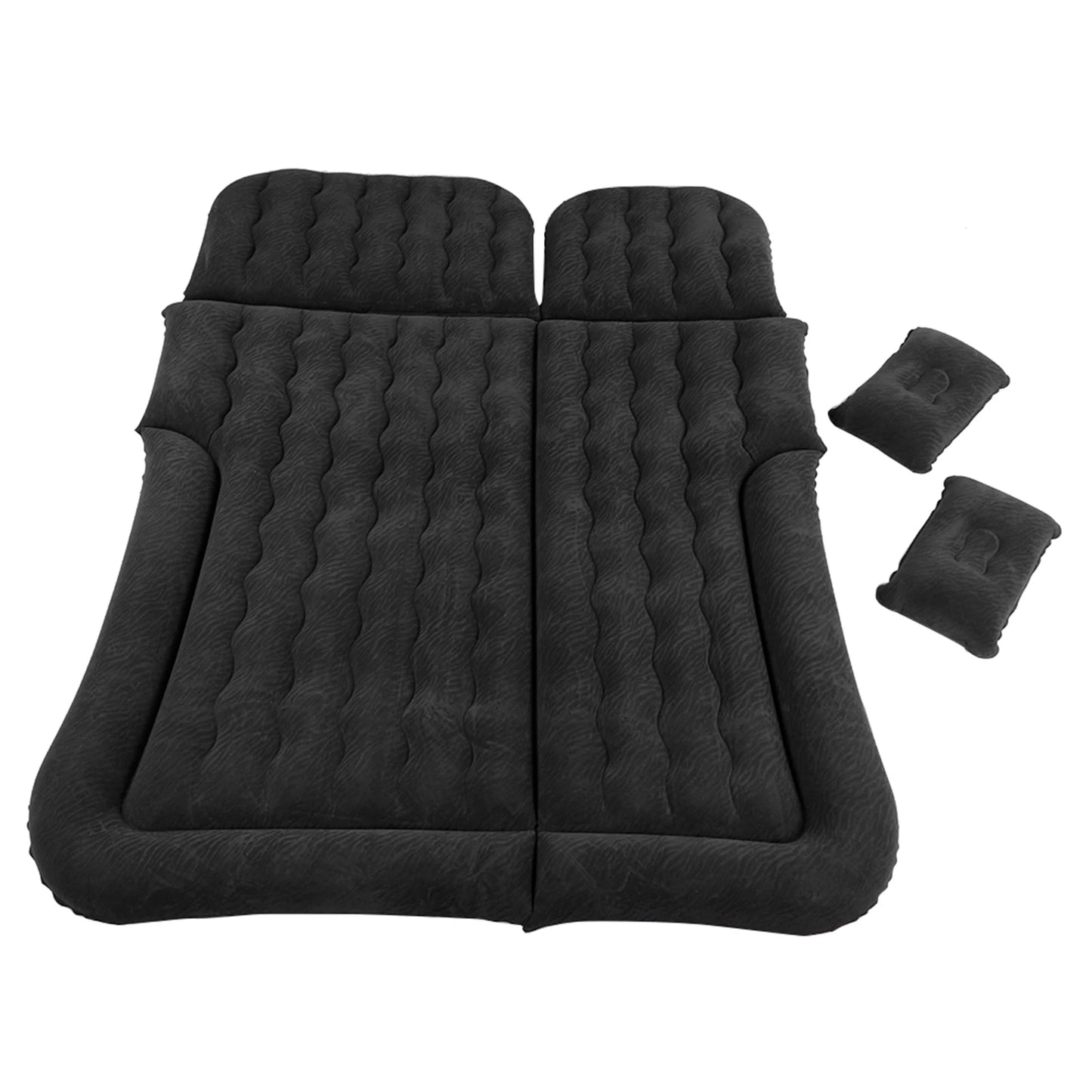 Premium Inflatable Car Travel Bed - 2-in-1 SUV Air Mattress with Soft Flocking Surface